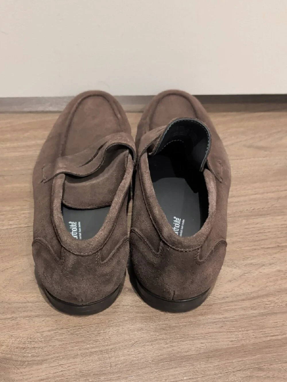 Rack Men's Brown Suede Penny Loafers
